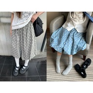 Polka Dot Korean Asian Japanese Style Flower Bud Culottes 2026 Summer Light Color Niche All-Match Co