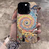 Casing iPhone 11 13 14 15 16 Pro Max Fashion rotating heart shockproof Case For iPhone 13PM 16PM 15P