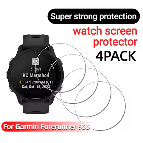 4Pcs HD Clear Screen Protector for Garmin Forerunner 955/265/265s/45/45S/255/235/965/245M/245 Music 