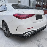 Car Rear Bumper Lip Diffuser Splitter For Mercedes Benz C Class W206 C200 C43 AMG Line 2022-2025 ABS