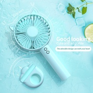 ZUZG Portable USB Ventilation Fan Mini Cute Cat Hand-Held/Desktop Rechargeable Cooling Fans Standing