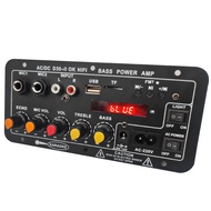 cod DC 12V 24V AC 220V Amplifier Ampli Mini Board Audio Bluetooth USB FM Radio TF Player Subwoofer M