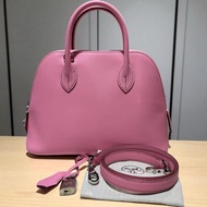 HERMES EPSOM Bolide25手提/斜背包(5P櫻花粉/銀釦）