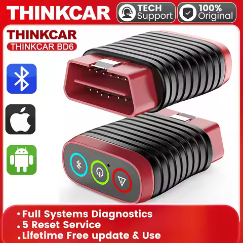 THINKCAR BD6 obd2 Scanner Bluetooth, Wireless All System Diagnostic Tool for iOS & Android, 5 Hot Re