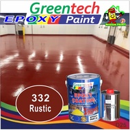 332 RUSTIC ( 5L ) Epoxy Floor Paint Coating ( GREENTECH EPOXY ) 5L (Cat Lantai quality / mici / nippon PAINT99