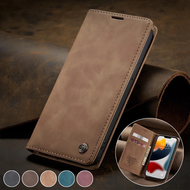 Caseme Matte Leather Flip Cover for iPhone 13 12 11 14 Pro Max Mini Wallet Case XR XS Max 8 7 6S 6 Plus 5S SE 2020 2022 Magnetic Retro