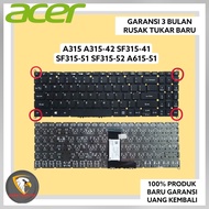 Acer A315 A315-42 SF315-41 SF315-51 SF315-52 A615-51 Laptop Keyboard - Black