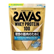 (訂購) 日本製造 明治 SAVAS Whey Protein 100 乳清蛋白粉 980g 雲尼拿雪糕味
