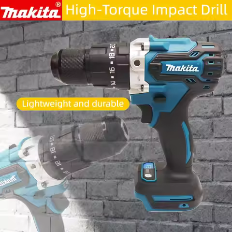 MAKITA 18V lithium electric rechargeable hand drill 13mm DDF487RTJX without charger and battery