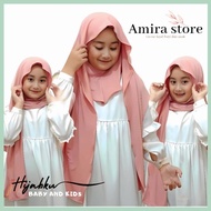 Hijab for children 4-10 years INSTANT pashmina INNER OVAL covers the neck of teenagers hijab for dep