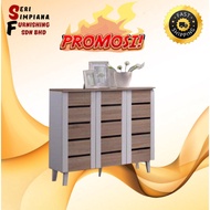 SHOES CABINET / SHOE CABINET 3 DOOR WITH 4 TIERS / MULTI FUNCTION SHOE RACK