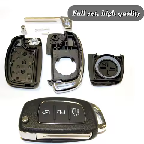 3 Button Flip Key Case For Hyundai I10 I20 I40 IX35 Santa Fe Remote Fob Car Lock Key Shell Replaceme