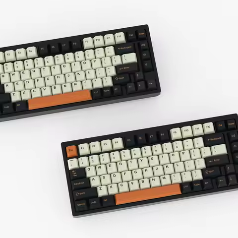 KBDiy 174 Keys GMK Carbon Keycaps for Mechanical Keyboard Double Shot ISO Cherry Profile PBT Keycap 