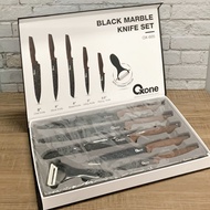 Knife Set OXONE OX 605 / Kitchen Knife Set / Marble Knife Set / Black Marble Knife Set