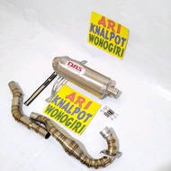 KNALPOT RACING DBS KLX DTRACKER FULL CACING STENLIS KNALPOT KLX DTRACKER KNALPOT STENLIS