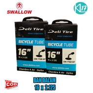 INNER TYRE 16 X 2.125 DELI TIRE BENDED VALVE ELECTRIC BIKE INNER TYRE 16 SELIS BIKE INNER TYRE