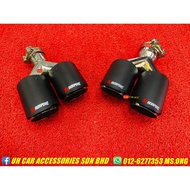 Universal Akrapovic Muffler Exhaust Ekzos Tip Pipe DOUBLE [READY STOCK]