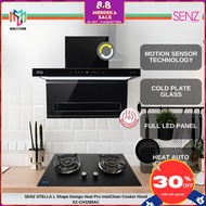 Senz SZ-CH3288AC STELLA L Shape Design Heat Pro intelClean Cooker Hood 1700 m3/h SZCH3288AC + SZGS38