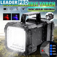 5V 10000mAh 5000LM USB Super bright Powerful LED flashlight Searching torches lamp hand Camping lant