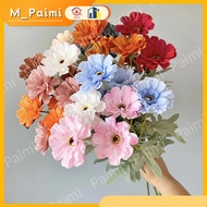 6 Heads Zinnia Artificial Flower Bouquet Bunga Hiasan Ruang Tamu Decor Door Gift 假花束 [Ready Stock]