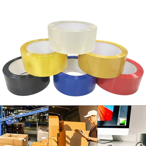 Transparent Tape, High-Viscosity Sealant, Express Packaging and Fixing Tape, Moving Household, Indus