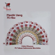 Plastik Sampul Uang 75K Koleksi Edisi Khusus 75 Tahun Kemerdekaan