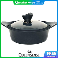 Queen Sense | ควนเซนส OW31NX73 ฟออร IH หมอเซรามกเคลอบเตมใบ ขนาด 24 ซม. ใชกบเตาแมเหลกไฟฟาได หมอ IH เซ