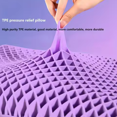 Pectin Pillow Breathable Air Layer TPE Pillow Washable with Water, Zero Pressure Cervical Neck Pillo