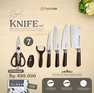 Pisau Dapur Set/ Kitchen Knife Set 6 In 1Royal Knife By Senclair