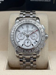 二手 USED  CARL F.BUCHERER 寶齊萊 PATRAVI CHRONOGRAPH GMT 1901.620 白色 淨錶 WATCH ONLY