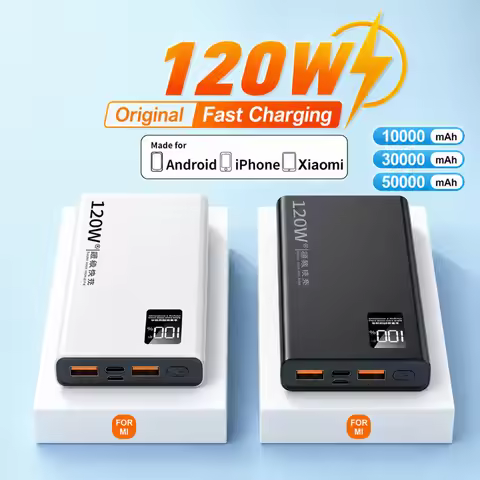 Power bank 50000mAh For Xiaomi Original External Spare Battery Portable Charger Super Fast Charging