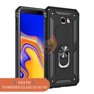 PROMO Case Samsung Galaxy J4 Plus J6 Plus Hardcase 360 Military Kickstand Magnetic TPU + FREE Temper