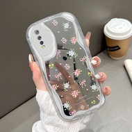 Casing hp For VIVO S1 Mirror Softcase Phone Case Mirror Flower 5347 JZ