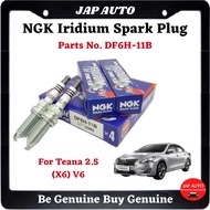 6 Biji x NGK Iridium Spark Plug - Teana 2.5 (X6) V6 NGK DF6H-11B