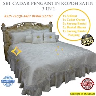 PCDECOR SET CADAR PENGANTIN SATIN QUEEN 7 IN 1🔥HOT SALE CADAR ROPOL LACE TUNANG KAHWIN NIKAH HIASAN 