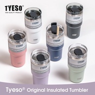 Original TYESO water cup double-layer vacuum thermos cup with straw water bottle beverage coffee cup 304 stainless steel thermos bottle water cup 600ml/900 ml