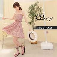 OB DESIGN ★ OBDESIGN ★ ORANGEBEAR ★ STRAIGHT ACROSS PRINTED DRESS ★ 2 COLOR ★ S-XXXL SIZE ★ PLUS SIZ