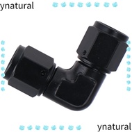 YNATURAL 1pc 6 an 90 Degree Fitting, Black 90 Degree an6 Union Connector,  Line Replacement Female C