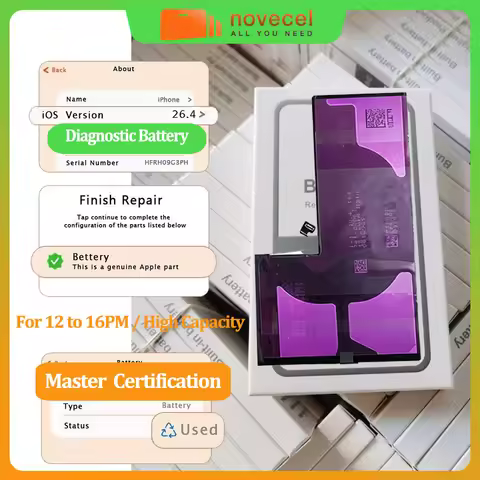 For iPhone 15 14 13 12 Pro Max High Capacity Diagnostic Battery 100% Health No Pop Up Error Message 