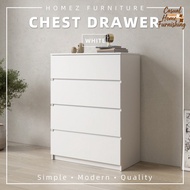 【SG】⚡Homez Chest Drawer with 3/4 Layer Drawer Storage with/without lock - HMZ-FN-CD-7001