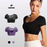UNBOUND URBAN SHORT SLEEVE SPORT BRA  สปอร์ตบรามีฟองน้ำแขนสั้นด้านหลังแต่งตาข่าย