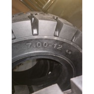 TAYAR SOLID FORKLIFT 700-12 RIM 5.00 2.5TON TIRE TYRE ANTIWEAR DURABLE TOYOTA 8FD25 7FD20 MITSUBISHI