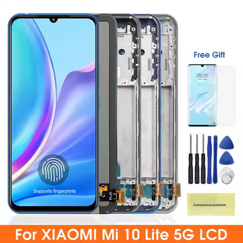 6.57'' Display Screen for Xiaomi Mi 10 Lite 5G Lcd Display Touch Screen Digitizer Assembly For Mi 10