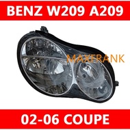FOR BENZ W209 A209 CLK200 CLK240 CLK280 CLK300 CLK350 02-06 COUPE HEADLAMP HEADLIGHT LENS HEAD LAMP 