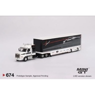 Mini GT 674 Western Star 49X w/ Racing Transporter Corvette Racing C8.R R R