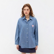 JELLY BUNNY เสื้อเชิ้ต ผ้าแชมเบรย์ แต่งกระเป๋า รุ่น B25SARL013