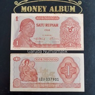 Koleksi Uang Kuno Rp 1 Satu Rupiah Sudirman Tahun 1968 aUNC Baru
