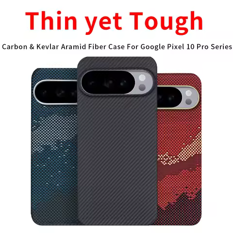 For google pixel 10 pro xl/pixel 10 pro/pixel 10 case carbon 600d kevlar aramid fiber fabric thin ha