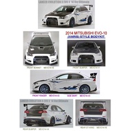 Mitsubishi Lancer Evo X 10 Varis V2 wide bodykit body kit front side rear bumper fender skirt lip di