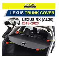 Lexus RX 2015 - 2023 AL20 Leather Retractable Trunk Cover Rear Cargo Boot Shade Curtain Accessories RX 300 350
